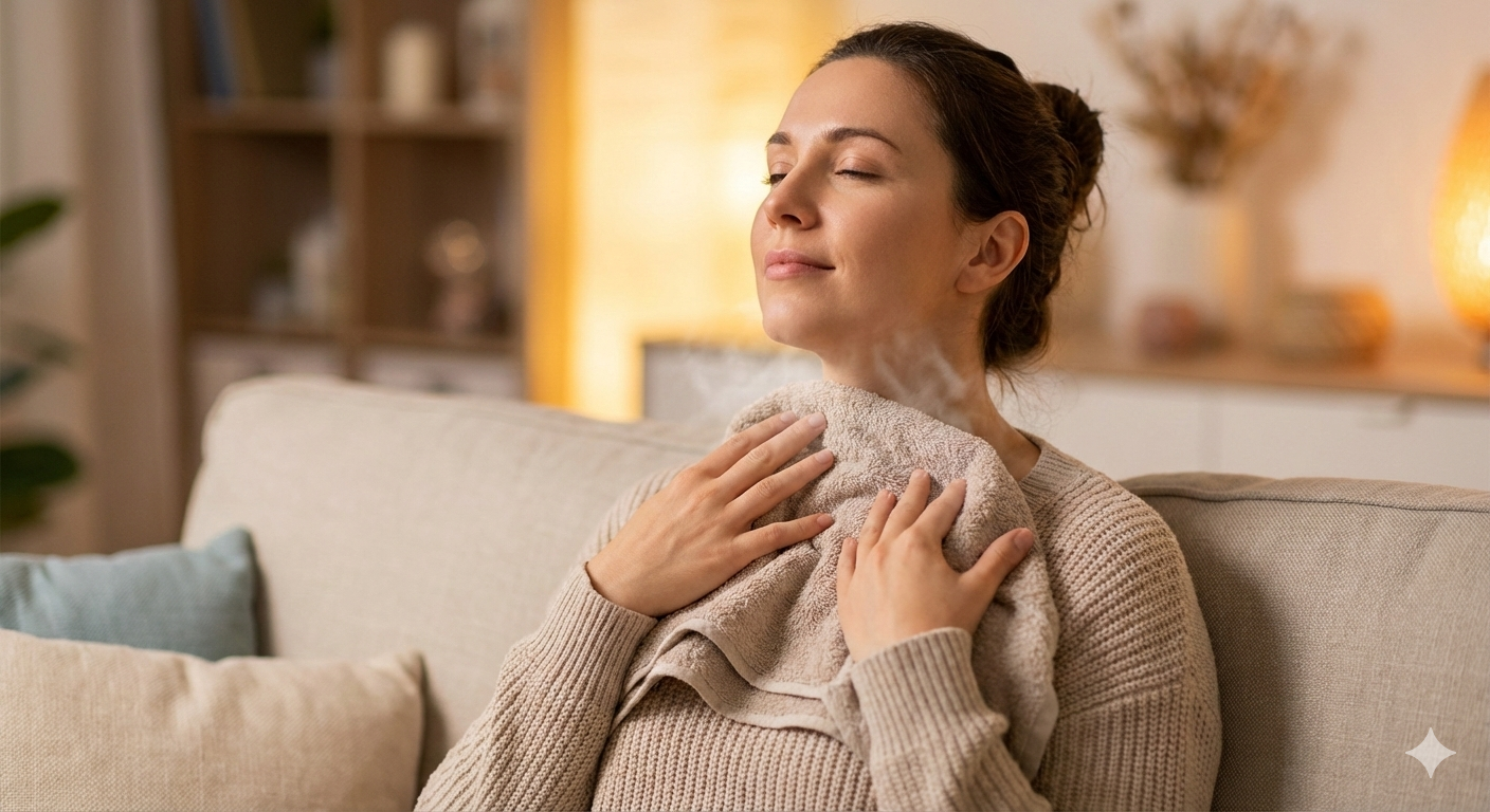 体に合う温めが心と体をゆるめるイメージ