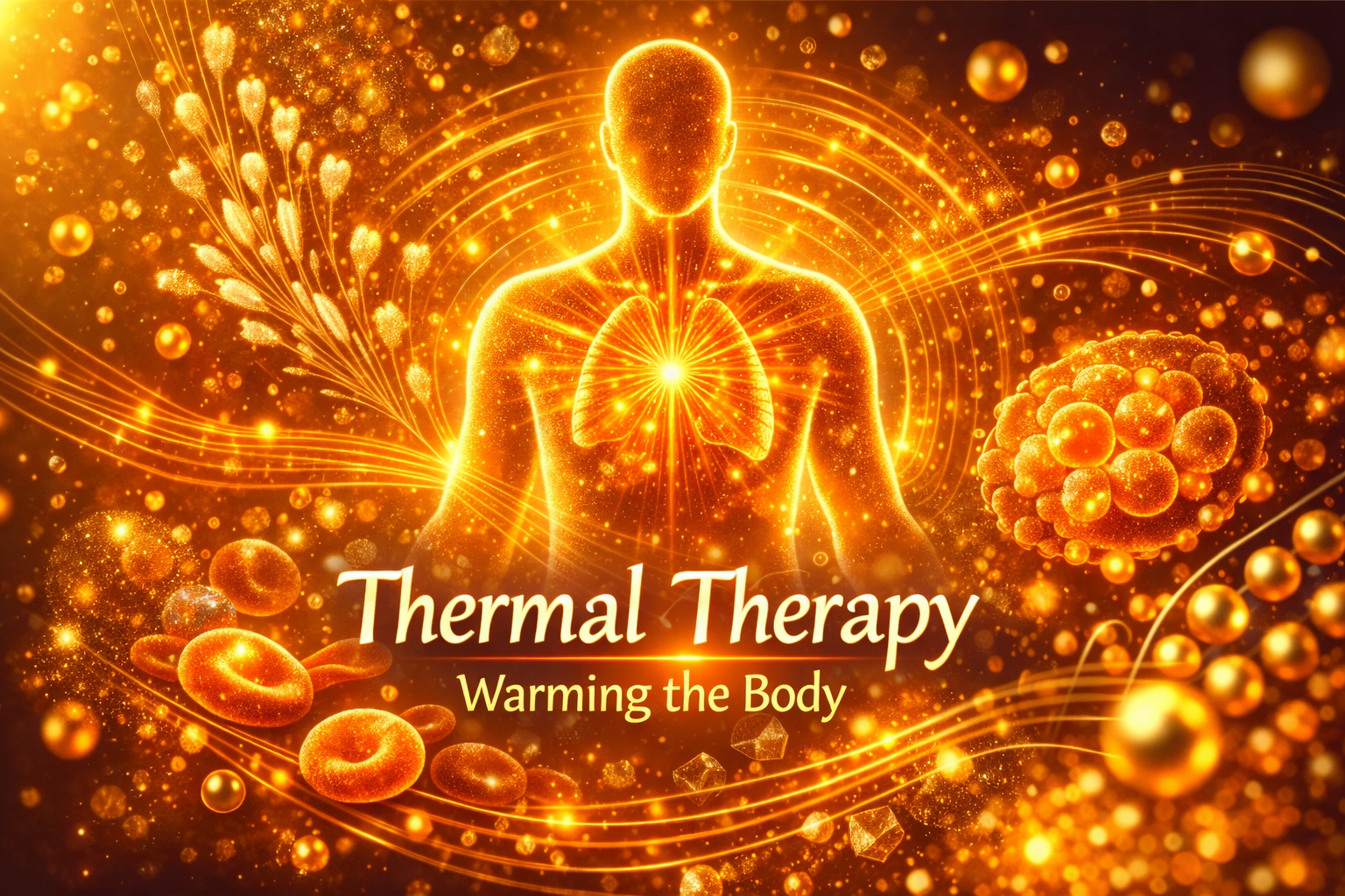 温熱セルフケアで身体と心が温まっていくイメージ